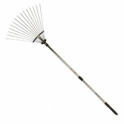 BARNEL USA 34 in. to 70 in. Steel Head Telescopic Adjustable Fan Rake