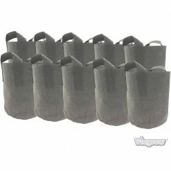 Viagrow 1 Gal. Breathable Fabric Root Aeration Polypropylene Pot with Handles (10-Pack) 17 Viagrow 1 Gal. Breathable Fabric Root Aeration Polypropylene Pot with Handles (10-Pack) -VAN ZYVERDEN shop black viagrow grow bags v1gapot 10 66 1000