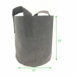 Viagrow 5 Gal. Breathable Fabric Root Aeration Polypropylene Pot with Handles (5-Pack) -VAN ZYVERDEN shop black viagrow grow bags v5gapot 5 a0 1000