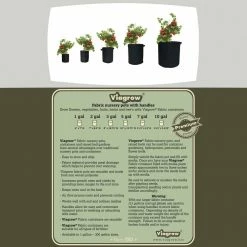 Viagrow 7 Gal. Breathable Fabric Root Aeration Pot with Handles (5-Pack) -VAN ZYVERDEN shop black viagrow grow bags v7gapot 5 66 1000