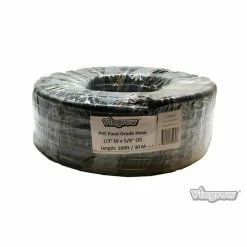 Viagrow 100 ft. 30 m, 1/2 in. I.D-5/8 in. Vinyl Multi-Purpose BPA Free Food Grade Soft Irrigation Tubing -VAN ZYVERDEN shop black viagrow hydroponic systems v708265 c3 1000