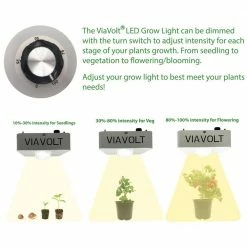 Viagrow Deep Water Culture Hydroponic 4-Plant System with 65-Watt LED Grow Light -VAN ZYVERDEN shop black viagrow hydroponic systems vdiy 4vled100x 66 1000