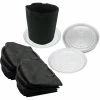 Viagrow 10 Gal. Fabric Pots with 17 in. Saucers (10-Pack) -VAN ZYVERDEN shop black viagrow net pots v10gapot 10kit 64 1000