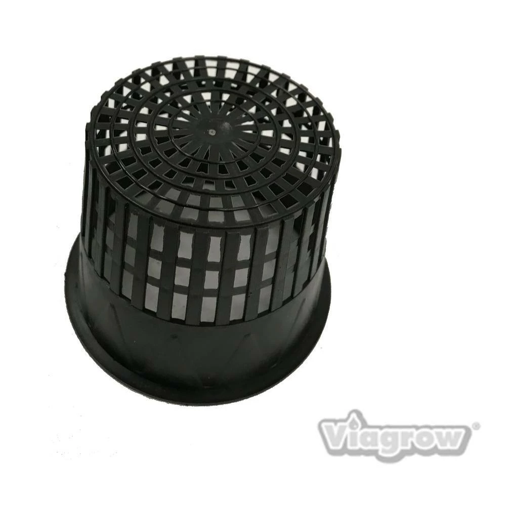 Viagrow 4 in. Black Round Cup with Slotted Black Plastic Mesh Net Pot (50-pack) 5 Viagrow 4 in. Black Round Cup with Slotted Black Plastic Mesh Net Pot (50-pack) - Image 3