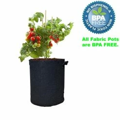 Viagrow 7 Gal. Fabric Pots with Saucers (10-Pack) -VAN ZYVERDEN shop black viagrow net pots v7gapot 10kit 1d 1000