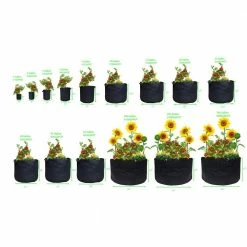 Viagrow 7 Gal. Fabric Pots with Saucers (10-Pack) -VAN ZYVERDEN shop black viagrow net pots v7gapot 10kit a0 1000