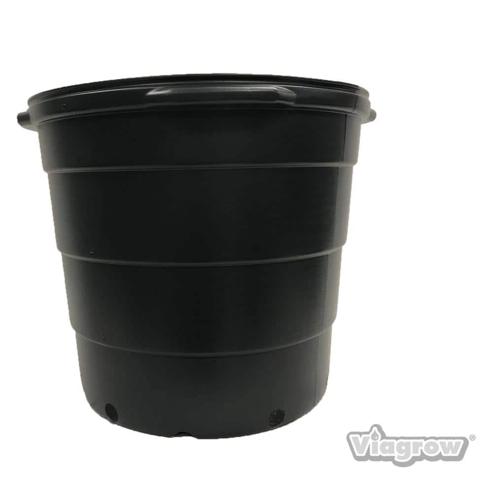 Viagrow 15 Gal. Plastic Round Nursery Trade Pots (5-Pack) 4 Viagrow 15 Gal. Plastic Round Nursery Trade Pots (5-Pack) - Image 2