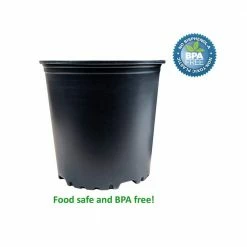 Viagrow 1 Gal. Plus Plastic Nursery Pots 1.5 Gal/5.68 l/346 cu. in. (10-Pack) -VAN ZYVERDEN shop black viagrow net pots vhpp175 10 a0 1000