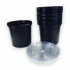 Viagrow 5 Gal. Plastic Nursery Trade Pots with Saucers (4.02 Gal./15.19 L) (10-Pack) 1 Viagrow 5 Gal. Plastic Nursery Trade Pots with Saucers (4.02 Gal./15.19 L) (10-Pack) -VAN ZYVERDEN shop black viagrow net pots vhpp500 10kit 64 1000