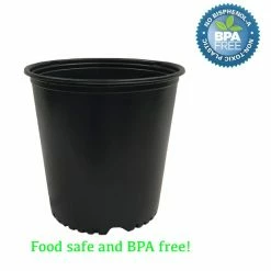 Viagrow 5 Gal. Plastic Nursery Trade Pots - 4.02 Gal / 15.19 l (5-Pack) -VAN ZYVERDEN shop black viagrow net pots vhpp500 5 1d 1000