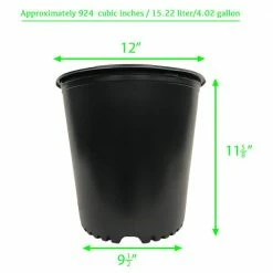 Viagrow 5 Gal. Nursery Trade Pots with Coconut Coir Growing Media (5-Pack) -VAN ZYVERDEN shop black viagrow net pots vhpp500 5kg a0 1000