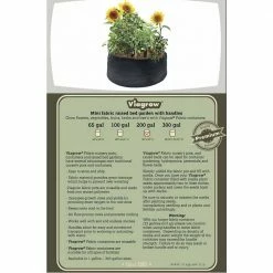 Viagrow 200 Gal.Aeration Raised Bed Planter with Handles -VAN ZYVERDEN shop black viagrow raised planter boxes v200gapot 4f 1000