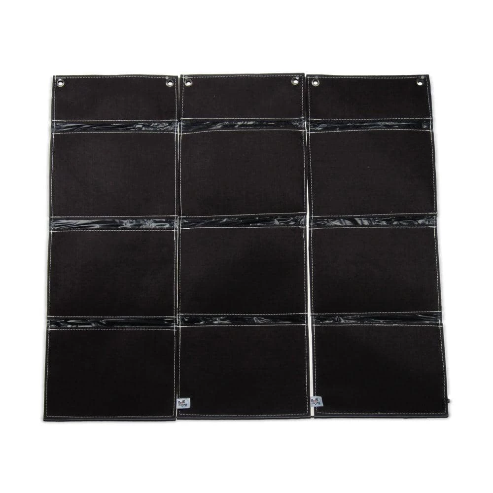 Viagrow 3 Plant Site 10 in. x 27 in. Fabric Vertical Wall Garden (3-Pack) 3 Viagrow 3 Plant Site 10 in. x 27 in. Fabric Vertical Wall Garden (3-Pack)