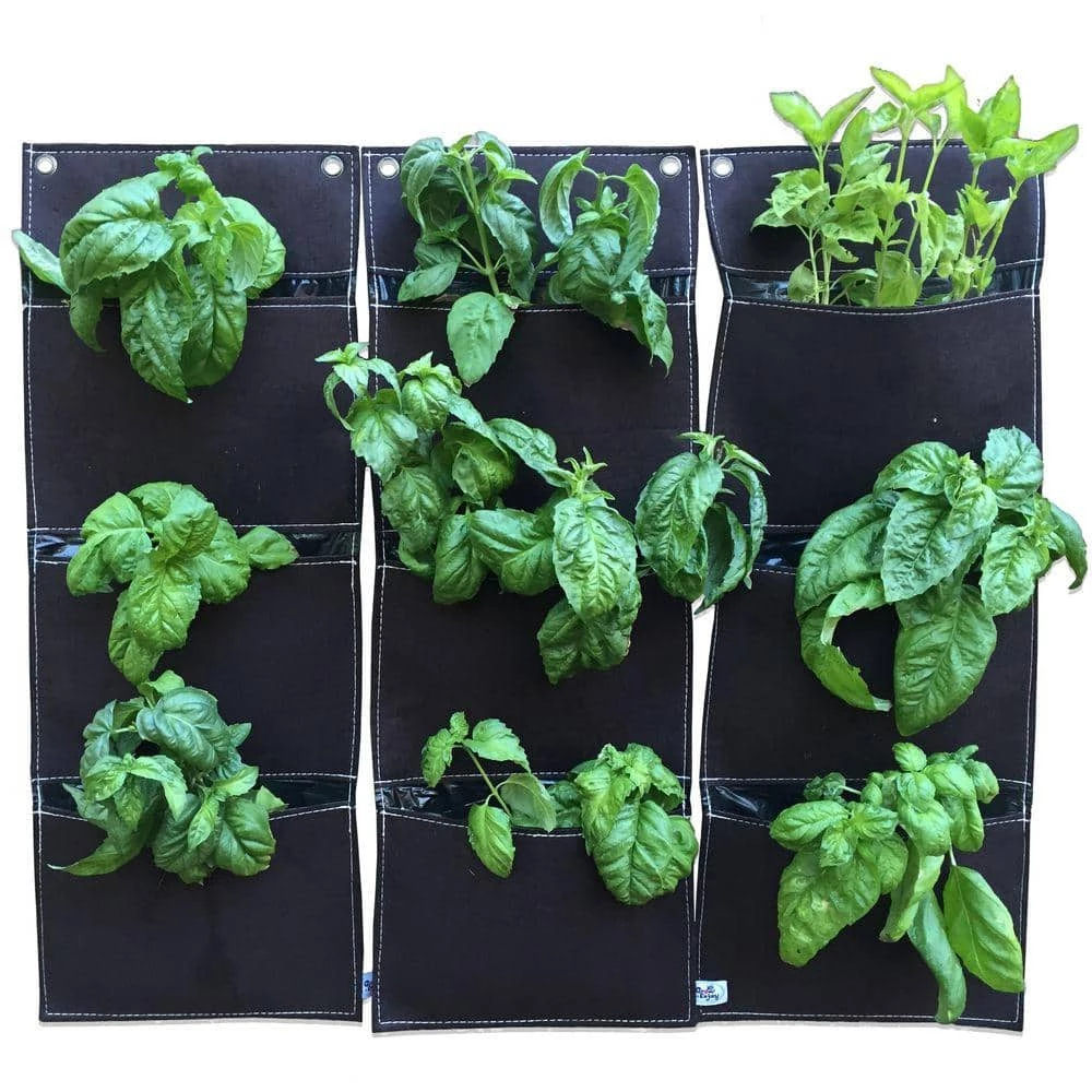 Viagrow 3 Plant Site 10 in. x 27 in. Fabric Vertical Wall Garden (3-Pack) 6 Viagrow 3 Plant Site 10 in. x 27 in. Fabric Vertical Wall Garden (3-Pack) - Image 4