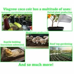 Viagrow 11 lbs. (5 kg) Coconut Coir Block of Soilless Media (3-Pack) -VAN ZYVERDEN shop viagrow garden soil vccb5 3 77 1000
