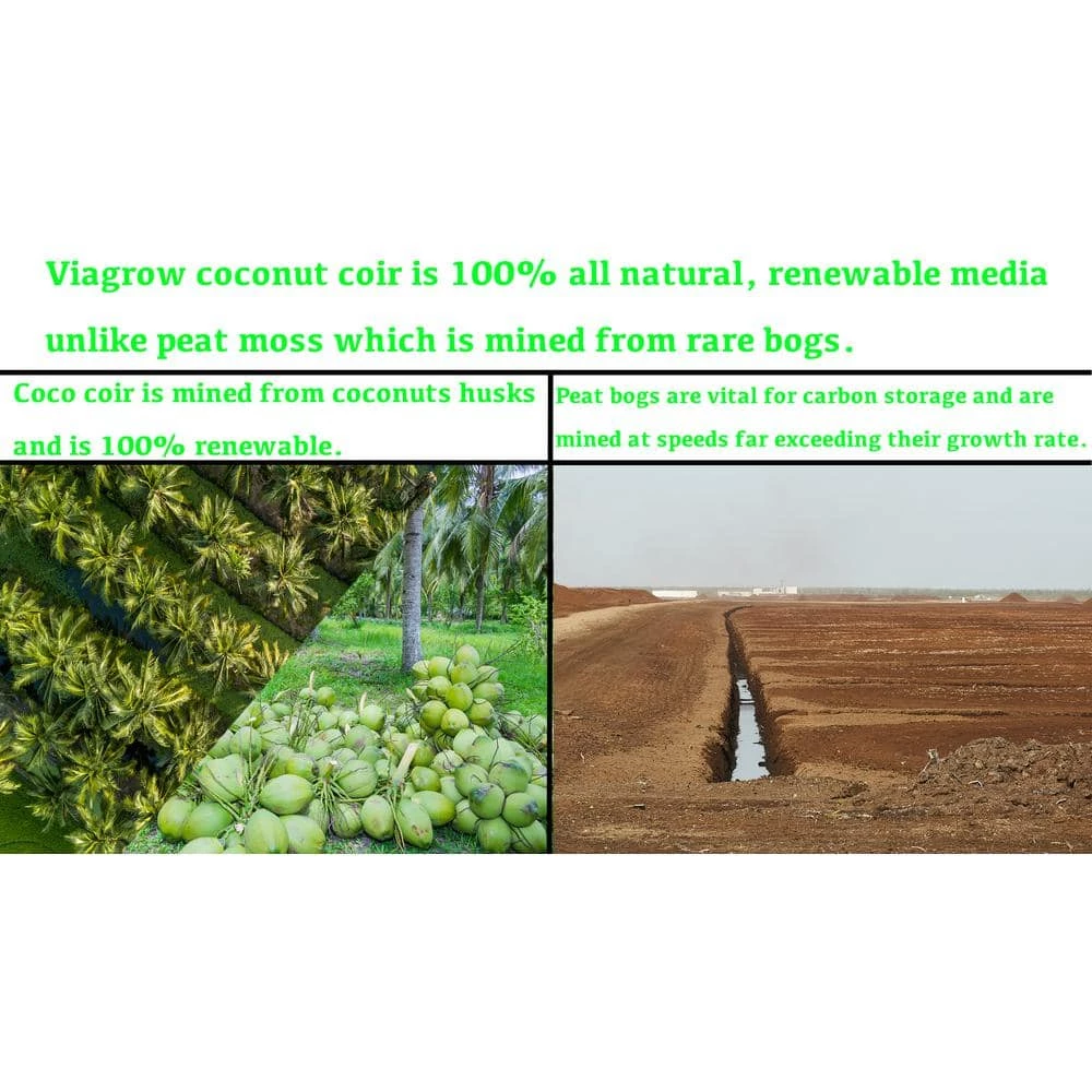 Viagrow 11 lb. (5KG) Coconut Coir Block of Soilless Media 6 Viagrow 11 lb. (5KG) Coconut Coir Block of Soilless Media - Image 4