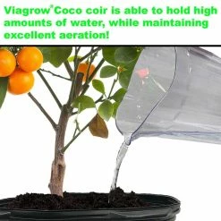 Viagrow 11 lbs. (5 kg) Coconut Coir Block, 100% Organic Coco Coir -VAN ZYVERDEN shop viagrow grow media vcb5 1d 1000