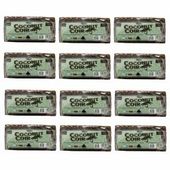 Viagrow 1.4 lbs./650g Premium Coco Coir, Soilless Grow Media, Coconut Coir Brick (12-Pack)