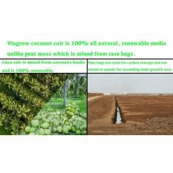 Viagrow 1.5 cu. ft. Coco Coir Fluffed Coconut Pith Fiber Soilless Grow Media Bag (2-pack/100 liters total) -VAN ZYVERDEN shop viagrow grow media vcf50 2 40 1000