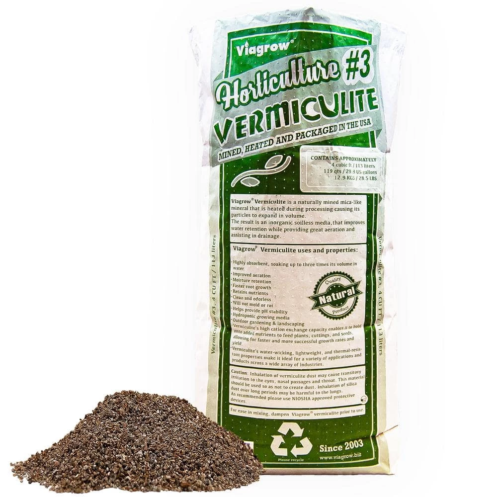 Viagrow 4 cu. ft./29.9 Gal./113 l Horticultural Vermiculite 3 Viagrow 4 cu. ft./29.9 Gal./113 l Horticultural Vermiculite