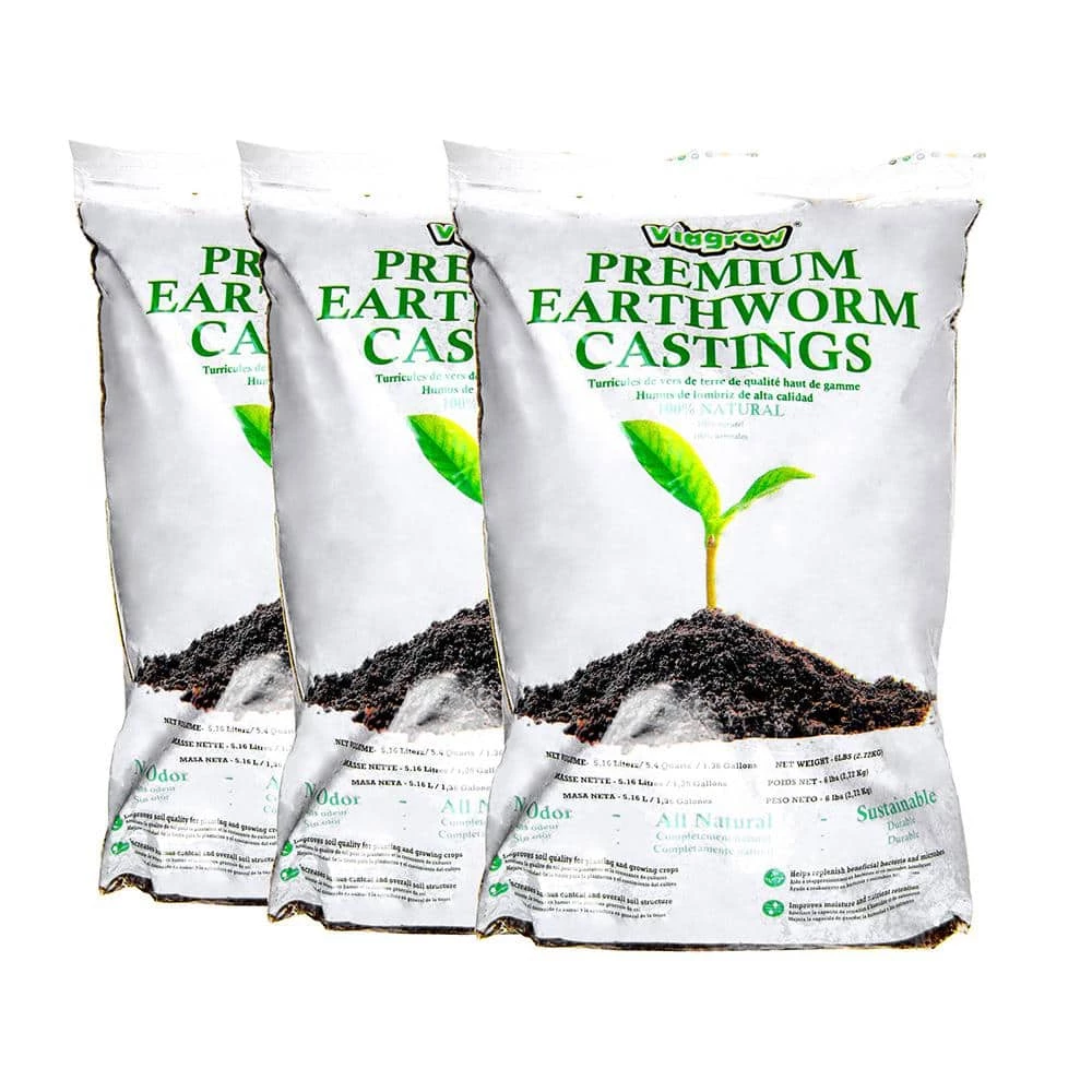 Viagrow 6 lbs. Earthworm Castings (3-Pack) 3 Viagrow 6 lbs. Earthworm Castings (3-Pack)