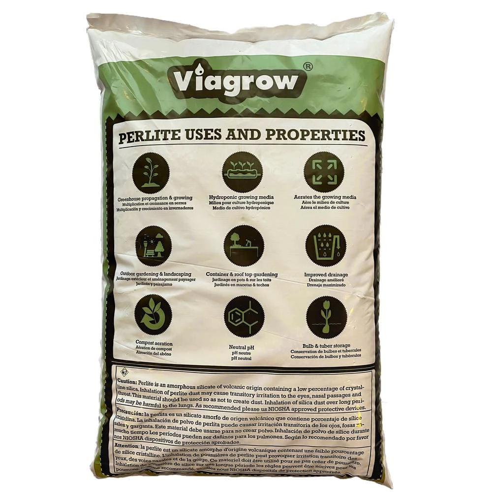 Viagrow 1 cu. ft. 29.9 Qt./28 l/7.5 Gal./3.63 Kg Perlite Coarse and Chunky Grade 8 Viagrow 1 cu. ft. 29.9 Qt./28 l/7.5 Gal./3.63 Kg Perlite Coarse and Chunky Grade - Image 6