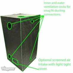 Viagrow 2 ft. x 2 ft. Grow Room Tent -VAN ZYVERDEN shop viagrow grow tents vhh2x2x4 a0 1000