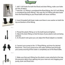 Viagrow Hydroponic Flood and Drain Ebb and Flow Kit 11 Viagrow Hydroponic Flood and Drain Ebb and Flow Kit -VAN ZYVERDEN shop viagrow hose fittings vefk 66 1000