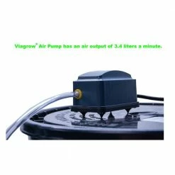 Viagrow 0.003 HP Single Valve Air Pump Kit with Air Stone and Check Valves -VAN ZYVERDEN shop viagrow hydroponic pumps vapk1 a0 1000
