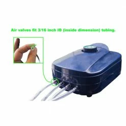 Viagrow Four Valve Air Pump with Four 2 in. Air Stones, 24 ft. 1/4 in. Vinyl Tubing & Inline Check Valve 13 Viagrow Four Valve Air Pump with Four 2 in. Air Stones, 24 ft. 1/4 in. Vinyl Tubing & Inline Check Valve -VAN ZYVERDEN shop viagrow hydroponic pumps vapk4 1d 1000