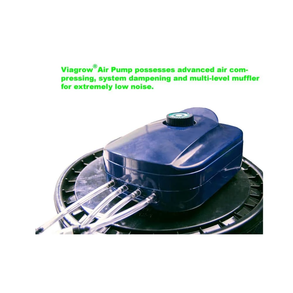 Viagrow Four Valve Air Pump with Four 2 in. Air Stones, 24 ft. 1/4 in. Vinyl Tubing & Inline Check Valve 4 Viagrow Four Valve Air Pump with Four 2 in. Air Stones, 24 ft. 1/4 in. Vinyl Tubing & Inline Check Valve - Image 2