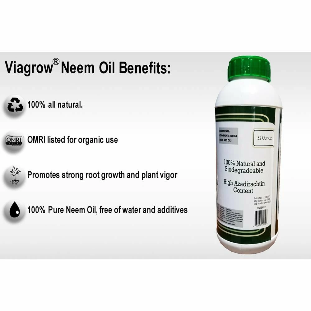 Viagrow 32 oz. Cold Pressed Neem Oil Seed Extract (Makes 48 Gal.) 4 Viagrow 32 oz. Cold Pressed Neem Oil Seed Extract (Makes 48 Gal.) - Image 2