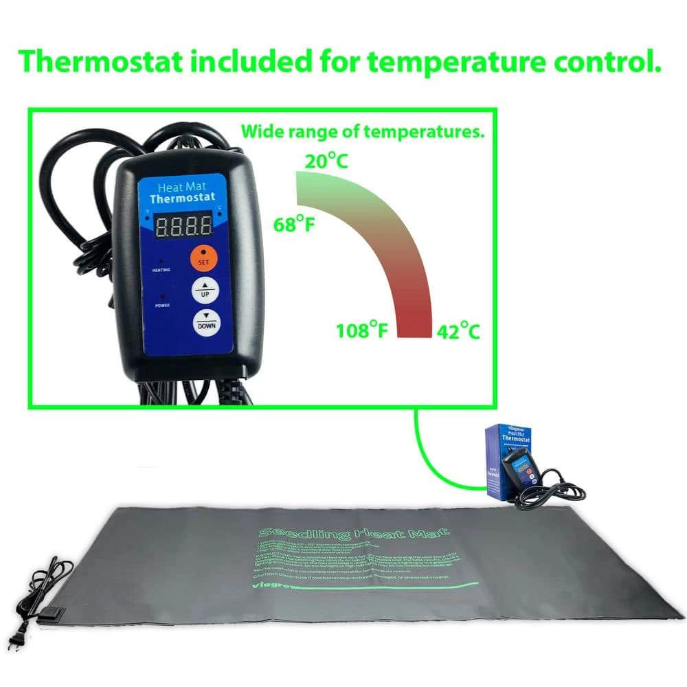 Viagrow 48 in. x 20.5 in. Quad Tray Heat Mat with Thermostat 5 Viagrow 48 in. x 20.5 in. Quad Tray Heat Mat with Thermostat - Image 3