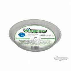 Viagrow 14 in. Clear Plastic Saucer (5-Pack) -VAN ZYVERDEN shop viagrow planter saucers v14cs 5 c3 1000