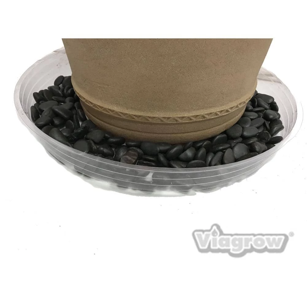 Viagrow 17.5 in. Clear Plastic Saucer (5-Pack) 6 Viagrow 17.5 in. Clear Plastic Saucer (5-Pack) - Image 4