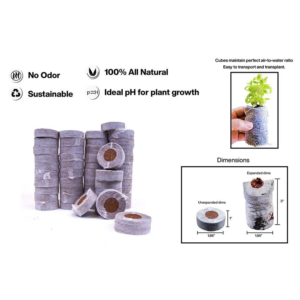 Viagrow Seedling Station Kit with LED Grow Light, Propagation Dome, Seedling Tray, 50-Piece Coir Seedling Starters and Heat Mat 7 Viagrow Seedling Station Kit with LED Grow Light, Propagation Dome, Seedling Tray, 50-Piece Coir Seedling Starters and Heat Mat - Image 5