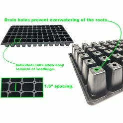Viagrow 72 Cell Seedling Grow Plugs Starter Trays (20-Pack) -VAN ZYVERDEN shop viagrow seed starters v726220 20 40 1000