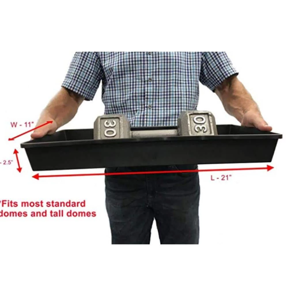 Viagrow Extra Strength Propagation Seed Starter Tray with Tall Dome, No Holes (10-Pack) 5 Viagrow Extra Strength Propagation Seed Starter Tray with Tall Dome, No Holes (10-Pack) - Image 3