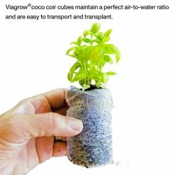 Viagrow Coco Coir Seed Starter Plugs, Sustainable, Expandable Coco Discs 50mm/1.96 in. (50-Pack) -VAN ZYVERDEN shop viagrow seed starters vccss50 40 1000