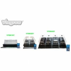 Viagrow Quad Propagation Kit with Heat Mat, Flat Tray, Flat Insert, Tall Dome, Tray Heat Mat with Thermostat -VAN ZYVERDEN shop viagrow seed starters vtdk4dt 1f 1000