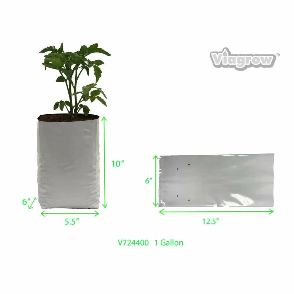 Viagrow 1 Gal. Nursery Grow Bags (50-Pack) 4 Viagrow 1 Gal. Nursery Grow Bags (50-Pack) - Image 2