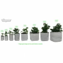 Viagrow 5 Gal. Plastic Nursery Grow Bags (25-Pack) -VAN ZYVERDEN shop white viagrow grow bags v724410 25 1d 1000