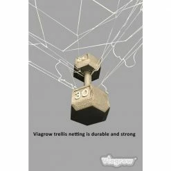 Viagrow 5 ft. x 15 ft. Garden Trellis Netting -VAN ZYVERDEN shop whites viagrow garden trellises vtn5x15 1d 1000